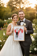 Personalisiertes Paar Poster mit Namen Romantische Love Wall Art
