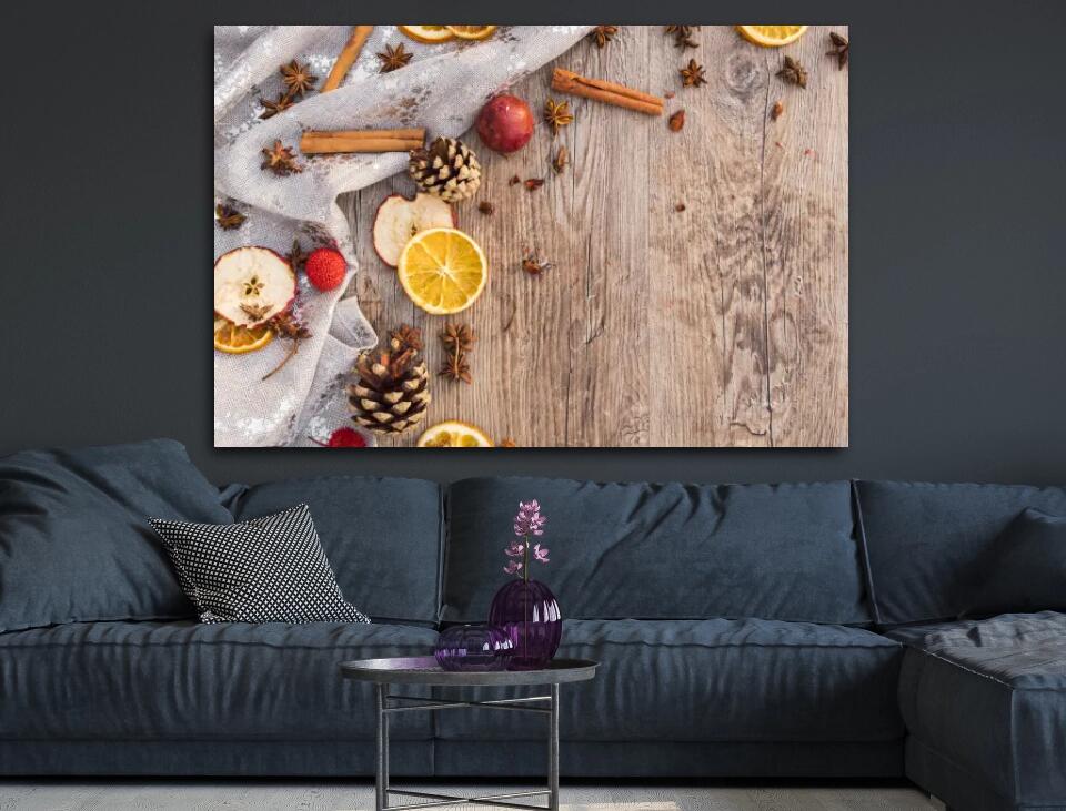 Deko-Leinwand Weihnachtsgewürze