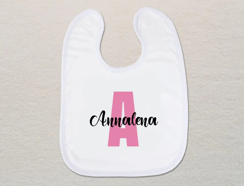 Personalisiertes Baby-Lätzchen | Name minimalistisch