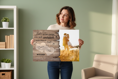 Personalisierte Leinwand Liebe ist das einzige mit Namen und Wunschbild