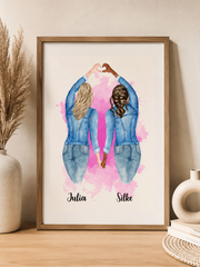 Personalisierte Geschenk für Schwester mit Namen 
