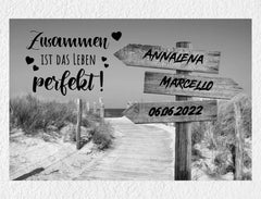 Personalisiertes Poster | Wegweiser Liebe